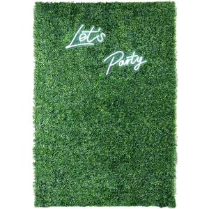 58 Ft 3D Artificial Green Grass Flower Wall Panels, Quick Assembly Storage Greenery Fake Backdrop Fence Screen for Wedding Baby Show Birthday Party Indoor Outdoor Garden Backyard Home Decor