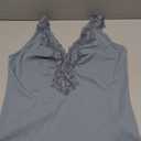 Bigeoosh Womens Lace Patchwork Sexy Deep V Neck Knitted Vests Summer Camis Tank Tops, Size L