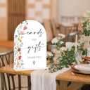 Cards and Gifts Table Sign, Boho Style Acrylic Table Signs and Base for Wedding Reception and Bridal Shower, Engagement Party Decorations, Bridal Shower Decor, Party Supplies and Decorations-11
