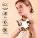 Neck and Shoulder Massager with Hands,Wireless Portable Deep Tissue Massage for Neck, 4D Bionic Real Touch Shiatsu Hand Massager, Rechargeable Cervical Electric Massager for Home Office