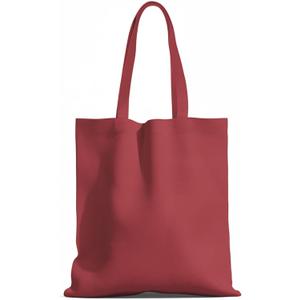 MOLOVA 1 Pack Premium Canvas Reusable Tote Gift Bags,Made of Natural Canvas with Handle,Work,DIY,Shopping(Red). Pack of 4