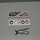 4 Packs Airtag Holder Key Ring with Soft TPU Case, Stouchi Stainless Steel Invisible Slim Keychain Compatible with Airtag 2nd Gen (2026) & 1st Gen Finder Items, Dog, Key, Backpacks Air Tag Accessories (Grey+White+Blue+Red)