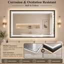 30"x48" LED Bathroom Mirror with Lights, Backlit + Front Lit, Anti-Fog