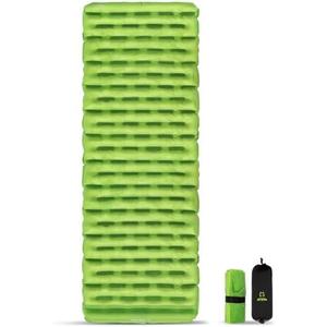 ATEPA ThermAir Backpacking Sleeping Pad, 6 R-Value Insulated Ultralight Inflatable Sleeping Pad Folding Camping Mattress with 7 Layers & Storage Bag for Camping Backpacking, Wide Long Size (71"x24")