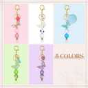 Novabright 10 Pcs Butterfly Beadable Keychains Set with Beaded Bars 5 Colors Resin Butterfly Keyring Butterflies Keychains Jewelry Making Kit for DIY Crafts Purse Handbags Mother Gift Women