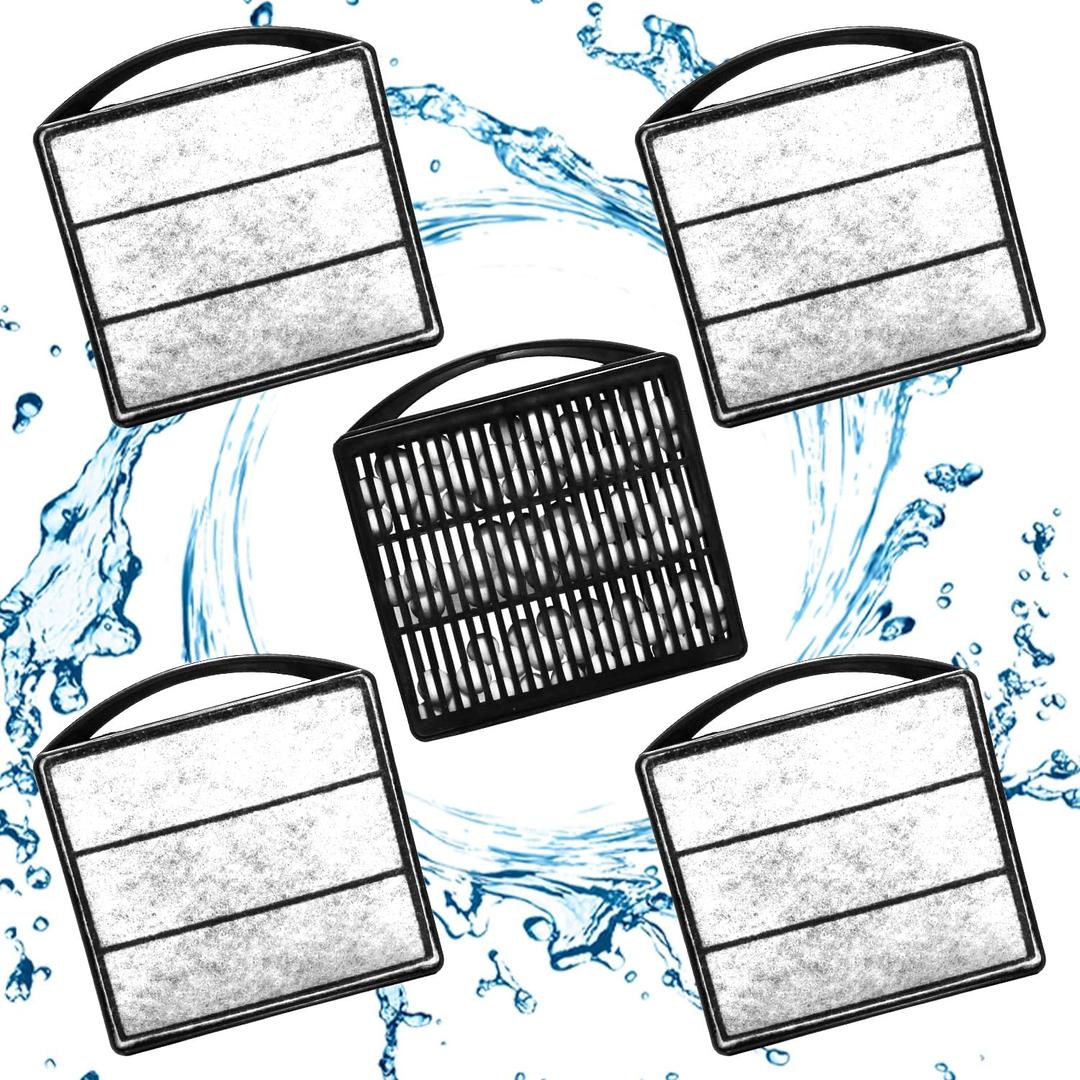 TARARIUM Aquarium Turtle Tank Filter Accessories for Small IX-90 Filter Aquarium Pumps Filters 1Pcs Ceramic Ball Plate & 4pcs Low Water Level Power Filter Replacement Sponge Clip