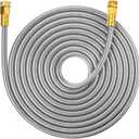 UNCO 25ft Stainless Steel No Kink Metal Garden Hose (Silver)