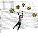 3-in-1 Soccer Training Rebounder & Goal Backstop Net - Soccer Goal for Volley, Passing, Solo Training - Outdoor Sports, Backyard Games Large