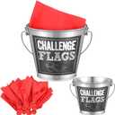 Yungyan 51 Pcs Football Challenge Flags Football Party Supplies Set Red Challenge Flag Napkins Sport Birthday Chalkboard Sign for Game Party Accessory