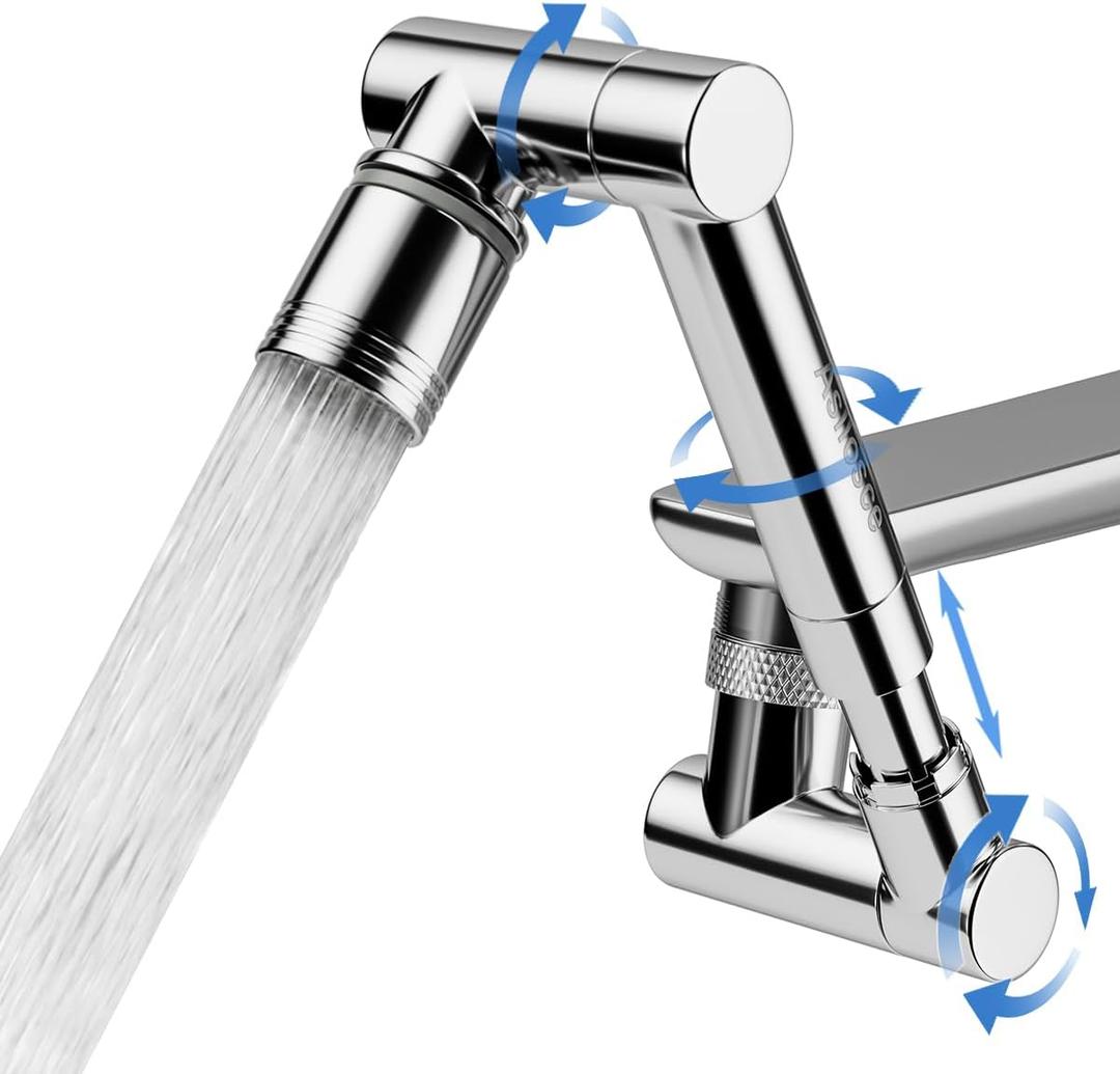 1440 swivel faucet extender, sink faucet aerator extender, swivel extendable filter, with 2 modes splash guard multi-functional universal mechanical arm suitable for kitchen/bathroom/toddlers