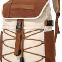 Travel Backpack for Women Men, 15L Lightweight Laptop Daypack with Multiple Pockets for Tourist, Daily College Bookbag for School, Casual Packable Bagpack for Hiking (Khaki)