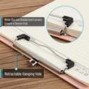 3 x Mr. Pen- Plastic Clipboard, 12.5" x 9", 2 Pack, Clipboard Plastic, Low-Profile Metal Clip with Retractable Hanging Hole