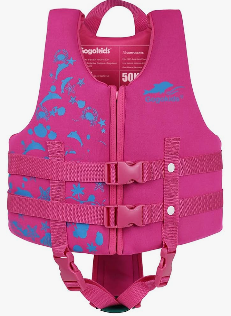 Gogokids Toddler Swim Vest, Kids Floaties – Boys & Girls Buoyancy Jacket for Pool & Beach, Fits 2-8 Years / 22-60 lbs