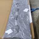 Amazon Basics Faux Linen Upholstered Tufted Headboard with Adjustable Height, King, Gray