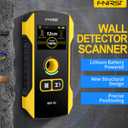 Premium Wall Scanner Stud Finder, Electronic Wall Stud Detector for Wood, Metal Studs, AC Wires, Joists, Pipes, Wire and Water Pipe Stud Finder, Visible Positioning Hole for Accurate Center Detection