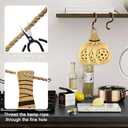 4 Pack Pickleball Drink Coasters with Hanging Hole, Paddle Shape Wooden Drink Coaster Set for Pickleball Party Favors Decorations, Gifts Idea for Pickleball Fans Women Men Waterproof