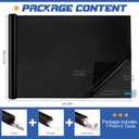Pushglossy 29.5 Inch x 26 ft One Way Window Film Privacy Daytime Reflective Mirror Black Window Tint Sun Blocking Thermal Insulated Film Static Cling Heat Control Tint Anti UV Home Office