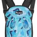 Pawaboo Pet Carrier Backpack, Adjustable Pet Front Cat Dog Carrier Backpack Travel Bag, Legs Out, Easy-Fit for Traveling Hiking Camping for Small Medium Dogs, Large Size, Blue Camouflage