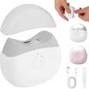 Electric Nail Clipper,Automatic Electric Nail Clipper with LED Light,Universal Electric Nail Clipperwith Nail Scraps Storage,Safe Nail Cutter for Everyone (White)