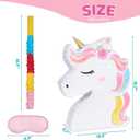WERNNSAI Unicorn Piata - Unicorn Party Supplies Piata Bundle with Blindfold and Bat for Girls Kids Rainbow Unicorn Theme Birthday Party Game Decorations (15.7" x 12.2" x 3.1")