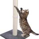Cat Scratching Post Carpet, Tall Big Sisal Rope Cat Scratch Pole for Cats and Kittens, Stable Carpeted Heavy Base (Blue/Grey)