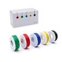 Treedix 5pcs 164ft Copper Hookup Wire Kit Wrapping 30AWG Cable Jumper Wire Solid Core Tinned Copper Wrapping Wire 5 Color