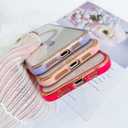 Fiyart Designed for iPhone 16 Pro Case,Compatible with MagSafe Plating Removable Lens Cover Clear Magnetic Shockproof Phone Bumper for Women Girls 6.3"-Hot Pink