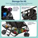 Kolcraft Baby and Toddler Double Stroller, Lightweight, 40 Lb/Seat, Gray