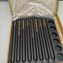 Geelin 1 Pc Aesthetic Practitioner Syringe Tray with 8 Slots Label Bamboo Vial Holder Syringe Preparation Tray, 2-in-1 Combination Medical Supply Storage for Aestheticians, Nurses (Classic,Black)