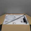 CHESUR 46" Black Flush Mount Ceiling Fans - Low Profile Ceiling Fan Light with Remote/App, 6 Wind Speeds and 3CCT Dimmable, Modern Indoor/Outdoor Fan Light Fixture