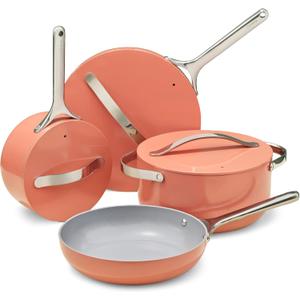 Caraway 12-Piece Non-Stick Ceramic Cookware Set
Pots, Pans, Lids and Kitchen Storage, PFAS and PFOA Free, Oven Safe Pan Set and Compatible with All Stovetops, Perracotta