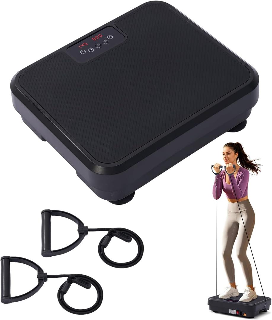 Vibration Plate Machine, Vibrating Plate for Lymphatic Drainage, Compact Vibration Plate Exercise Machine, Mini Lymphatic Drainage Massager for Home Exercising, 999 Speeds, 400LBS
