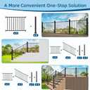 38in H x 2ft W Aluminum Horizontal Deck Railing Kit,1 Panel
