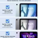 TiMOVO for iPad Air 11 Inch Case (M3/M2-2025/2024), iPad Air 5th Generation 2022/4th Gen 2020 10.9 Inch, Slim Hard Translucent Back Cover, Support Auto Wake/Sleep,Grey Purple