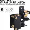 Heavy Duty One Way Farm Gate Latch - Lockable Fence Gate Latch for Metal Tube Gates, Livestock Cattle, Horse Corrals, Ranches, Pastures, Pet Cages & Fences, 1 Pack