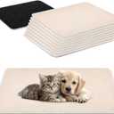 8 Pcs Pet Carrier Pad Travel Pet Reversible Dog Mat Cat Carrier Pad Replacement Liners for Travel Dog Bed, Absorbent Machine Washable Cashmere Double Sided Mat for Kennel Crate(17 x 11 Inch)