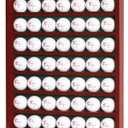 DisplayGifts Golf Gift 49-Golf Ball Display Case Cabinet Rack, No Door Open Rack Mahogany Finish