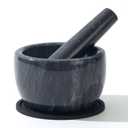 Fasola Home Pill Crusher, Mini Marble Mortar and Pestle Set, Pill Crusher Grinder Fine Powder, Arthritic Hands Pill Grinder (Large Size)