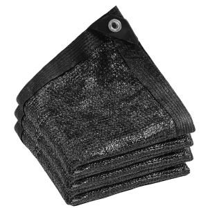 JXXXN 50% Black Shade Cloth, 10 x 10 FT Sun Shade Net with Grommets, Garden Sunblock Shade Cloth Shading for Greenhouse, Plant, Pergola, and Backyard Patio, Black 