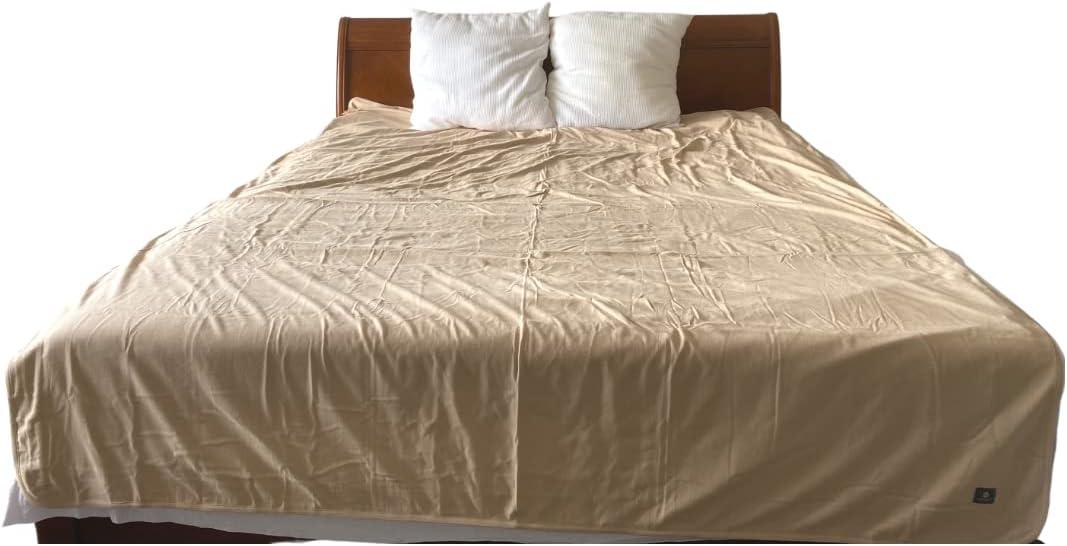 Radia Smart® EMF Radiation Protection Bed Blanket - Mega Large, Faraday Blanket, Organic Cotton, EMF Shielding 70" x 98"