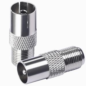 TUOLNK TV PAL Antenna Connector, Type F Female to TV PAL Male/Female Aerial Adapter for Aerial Coaxial Cables Satellite Cables 2Pcs