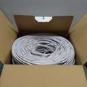 MONK CABLES | CAT6 Plenum Cable 1000ft | UTP, 23AWG, 550MHz | DSX-8000 Certified | Most Certified Cable of The Whole Market (White)