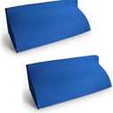 Triangular Mat, Triangular Pillow, Cushion, Set of 2, Supports Body Retention, R-Shaped, Nursing Care, Support, Stretch, Removable Cover, Washable, 23.6 x 9.8 x 7.9 inches (60 x 25 x 20 cm), (Bule)