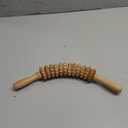 Tuuli Wooden Massage Roller for Waist and Thigh, Multi-Functional Body Roller for Cellulite Reduction and Muscle Tension, Natural Massager for Women and Men (Curved)