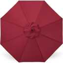 MASTERCANOPY Patio Umbrella 10 ft Replacement Canopy for 8 Ribs-Burgundy Canopy Only