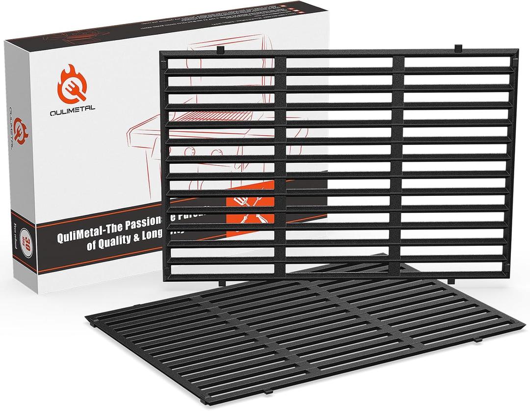 Genesis ii Grill Grates for Weber Genesis II 300 and Genesis II LX 300 Series Grills, Genesis II E&S 310 315 320 325 340, 18.75" Grill Parts for Weber Genesis 2, Weber 66095 66802,66805, Cast Iron