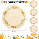 Fall Placemats Set of 4 Fall Thanksgiving Autumn Table Decorations Indoor Farmhouse Harvest Pumpkins Round Table Mats for Party Kitchen Dinning (Set of 4)