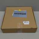 Drum Lamp shades Set of 2, White Line Lamp Shades for Table Lamps Floor Lamp, 13" Top X 13" Bottom X 10" High Large Fabric Lamp Shades, Easy Assembly Replacement Lampshades