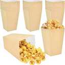 Pack of 20 Popcorn Bags Small Popcorn Boxes Retro Popcorn Bags Candy Container Candy Kraft Paper Snack for Party Snacks Sweets Popcorn Gift Bags Christmas (S)