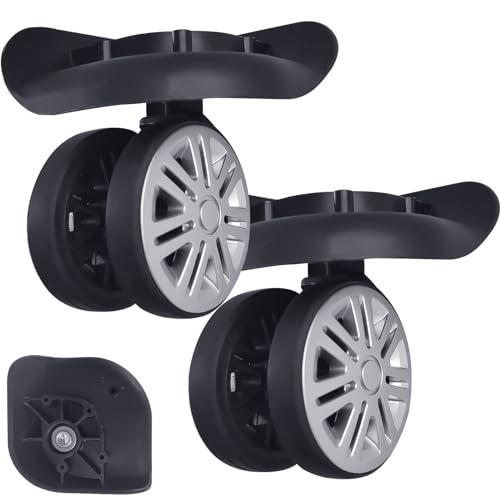 Luggage Wheels Replacement for Suitcase, Replacement Luggage Wheels Repair Suitcase Bag Parts Spinner Casters Black A Pair 2 pcs